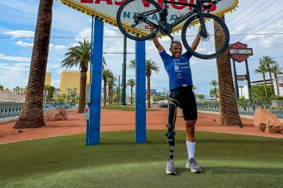 Paralympic Cyclist Mohamed Lahna Reaches Las Vegas in Record Time